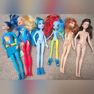 Lot my little pony equestria girls, Super Hero Dolls, Princess Dolls Barbies